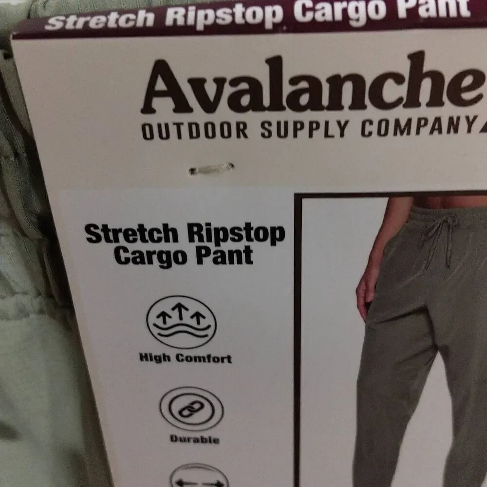 Avalanche Stretch Ripstop Cargo Pants, NWT, XL Sea Grass Green
